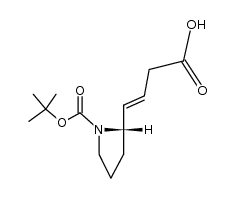(2'S,3E)-4-(1-t-butoxycarbonylpyrrolidin-2-yl)-1-trimethylsilylbut-3-enoic acid结构式