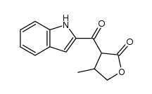 4,5-dihydro-3-indol-2-ylcarbonyl-4-methylfuran-2-one结构式
