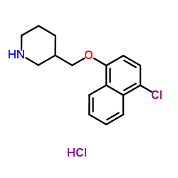 3-{[(4-Chloro-1-naphthyl)oxy]methyl}piperidine hydrochloride (1:1)结构式
