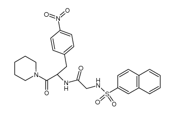 Nα-(2-Naphthylsulfonylglycyl)-4-nitro-phenylalaninpiperidid Structure