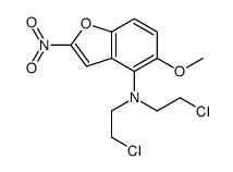 4-(BIS(2-CHLOROETHYL)AMINO)-5-METHOXY-2-NITROBENZOFURAN结构式