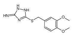 3-[(3,4-dimethoxyphenyl)methylsulfanyl]-1H-1,2,4-triazol-5-amine Structure