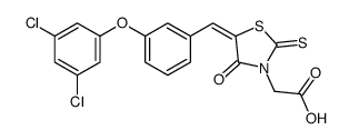 {(5E)-5-[3-(3,5-Dichlorophenoxy)benzylidene]-4-oxo-2-thioxo-1,3-t hiazolidin-3-yl}acetic acid结构式