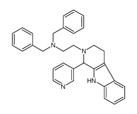 N,N-dibenzyl-2-(1-pyridin-3-yl-1,3,4,9-tetrahydropyrido[3,4-b]indol-2-yl)ethanamine结构式