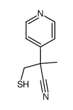 3-Mercapto-2-methyl-2-pyridin-4-yl-propionitrile Structure