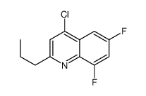 4-chloro-6,8-difluoro-2-propylquinoline结构式
