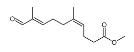 methyl 5,9-dimethyl-10-oxodeca-4,8-dienoate结构式