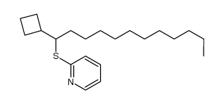 2-((1-cyclobutyldodecyl)thio)pyridine结构式