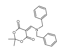 5-(N-N-dibenzyl)-aminomethylene-2,2-dimethyl-1,3-dioxane-4,6-dione结构式