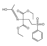 diethyl 2-acetamido-2-[2-(benzenesulfonyl)ethyl]propanedioate结构式