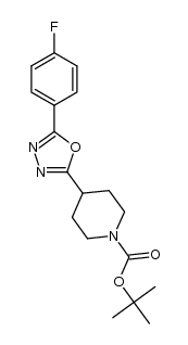 tert-butyl 4-(5-(4-fluorophenyl)-1,3,4-oxadiazol-2-yl)piperidine-1-carboxylate Structure