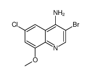 4-Amino-3-bromo-6-chloro-8-methoxyquinoline结构式