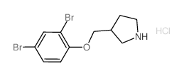 3-[(2,4-Dibromophenoxy)methyl]pyrrolidine hydrochloride结构式