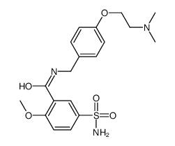 N-[[4-[2-(dimethylamino)ethoxy]phenyl]methyl]-2-methoxy-5-sulfamoylbenzamide结构式