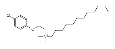 2-(4-chlorophenoxy)ethyl-dodecyl-dimethylazanium结构式