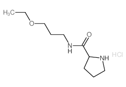 N-(3-Ethoxypropyl)-2-pyrrolidinecarboxamide hydrochloride结构式