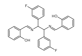 2,2'-(((1,2-bis(3-fluorophenyl)ethane-1,2-diyl)bis(azanylylidene))bis(methanylylidene))diphenol Structure