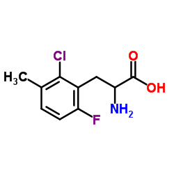 2-CHLORO-6-FLUORO-3-METHYL-DL-PHENYLALANINE structure