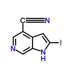 2-Iodo-1H-pyrrolo[2,3-c]pyridine-4-carbonitrile结构式
