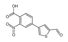 4-(5-formylthiophen-3-yl)-2-nitrobenzoic acid Structure