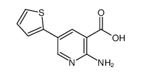 2-amino-5-thiophen-2-ylpyridine-3-carboxylic acid结构式