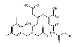 N-(2-hydroxy-3,5-dimethylbenzyl)-N-(2-hydroxy-5-bromoacetamidobenzyl)ethylenediamine-N,N'-diacetic acid Structure