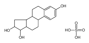 13-methyl-6,7,8,9,11,12,14,15,16,17-decahydrocyclopenta[a]phenanthrene-3,16,17-triol,sulfuric acid结构式