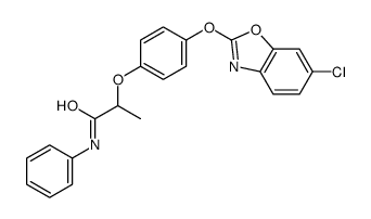 2-[4-[(6-chloro-1,3-benzoxazol-2-yl)oxy]phenoxy]-N-phenylpropanamide Structure
