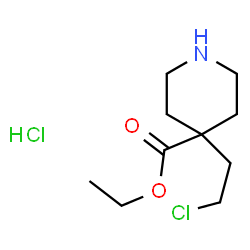 4-(2-氯乙基)哌啶-4-甲酸乙酯盐酸盐结构式