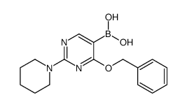 4-Benzyloxy-2-piperidine-1-yl-pyrimidine-5-boronic acid Structure