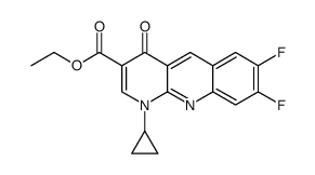 3-ethoxycarbonyl-1-cyclopropyl-7,8-difluoro-4-oxo-1,4-dihydro-benzo[b][1,8]naphthyridine结构式