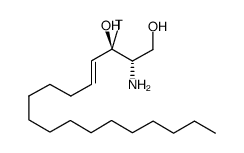 d(+) erythro-2-amino-4-trans-octadecene-1,3-diol [3-3h]结构式