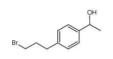 1-(4-(3-bromopropyl)phenyl)ethanol结构式