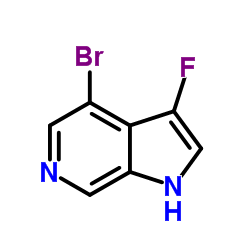 4-Bromo-3-fluoro-1H-pyrrolo[2,3-c]pyridine结构式