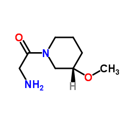 2-Amino-1-[(3S)-3-methoxy-1-piperidinyl]ethanone结构式