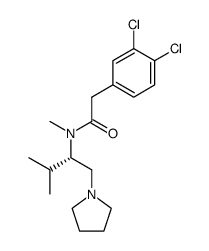 2-(3,4-dichlorophenyl)-N-methyl-N-[(1S)-1-(1-methylethyl)-2-(1-pyrrolidinyl)ethyl]acetamide结构式