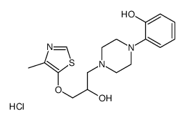 2-[4-[2-hydroxy-3-[(4-methyl-1,3-thiazol-5-yl)oxy]propyl]piperazin-1-yl]phenol,hydrochloride Structure