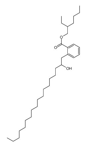 2-ethylhexyl 2-(2-hydroxyoctadecyl)benzoate Structure