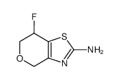 7-fluoro-6,7-dihydro-4H-pyrano[3,4-d]thiazol-2-amine结构式