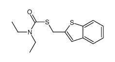 S-(1-benzothiophen-2-ylmethyl) N,N-diethylcarbamothioate结构式