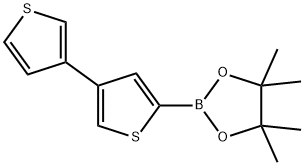 4-(3-Thienyl)thiophene-2-boronic acid pinacol ester结构式