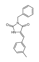 3-Benzyl-5-[1-m-tolyl-meth-(Z)-ylidene]-imidazolidine-2,4-dione Structure