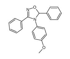 4-(4-methoxyphenyl)-3,5-diphenyl-4,5-dihydro-1,2,4-oxadiazole结构式