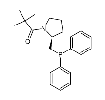 Pyrrolidine, 1-(2,2-dimethyl-1-oxopropyl)-2-[(diphenylphosphino)Methyl]-, (2S)- structure