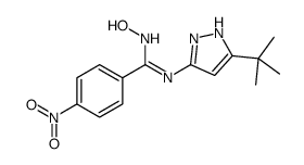 N-(5-tert-Butyl-2H-pyrazol-3-yl)-4-nitrobenzamide oxime structure