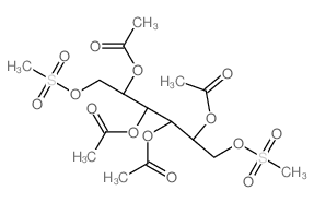 Galactitol,2,3,4,5-tetraacetate, 1,6-dimethanesulfonate (7CI,8CI)结构式