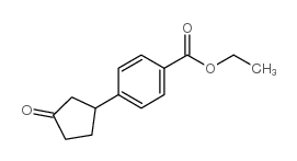 4-(3-氧环戊基)苯甲酸乙酯结构式