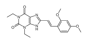 8-[(E)-2-(2,4-dimethoxyphenyl)ethenyl]-1,3-diethyl-7H-purine-2,6-dione结构式