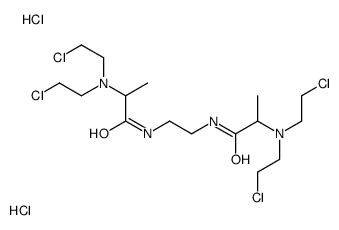 2-[bis(2-chloroethyl)amino]-N-[2-[2-[bis(2-chloroethyl)amino]propanoylamino]ethyl]propanamide,dihydrochloride Structure