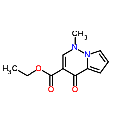 ethyl 1,4-dihydro-1-methyl-4-oxopyrrolo[1,2-b]pyridazine-3-carboxylate structure